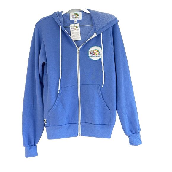Barely Canadian Ladies Insanely Soft Blue Zip Up Hoodie Limited Edition Sz S - Picture 5 of 8